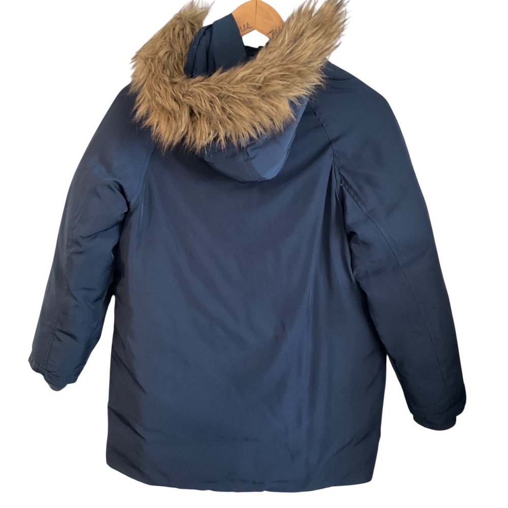 Zara Kids Collection Padded Parka Jacket Navy Blue Size 10